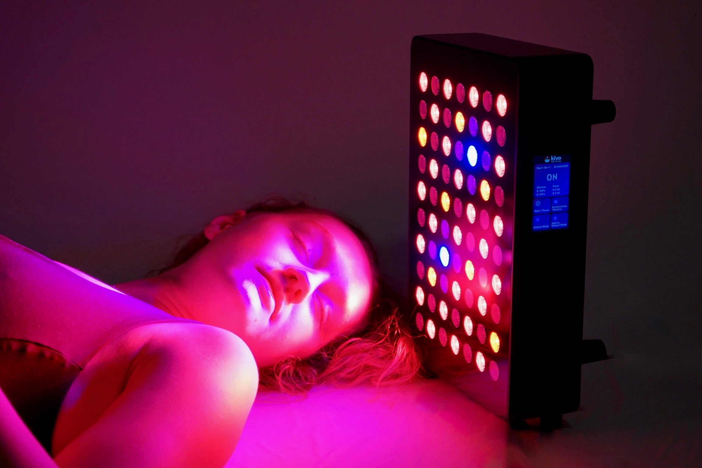 blue and red light therapy panel